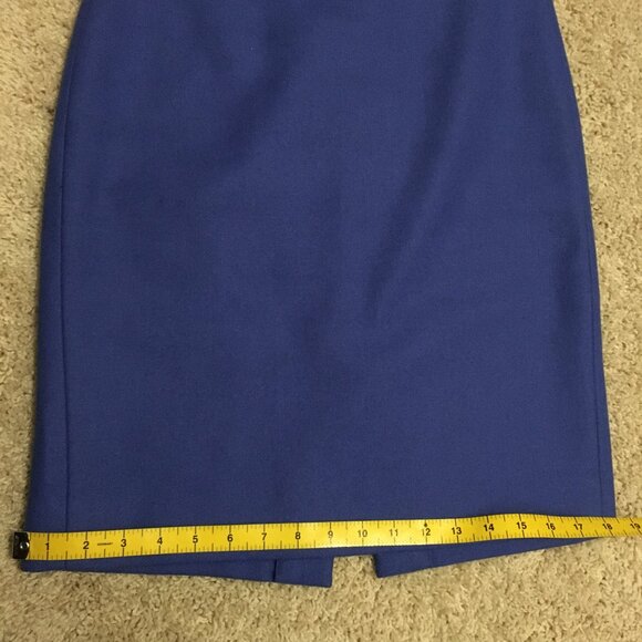 J. Crew Cobalt Blue Wool Pencil Skirt W28 - Picture 13 of 16